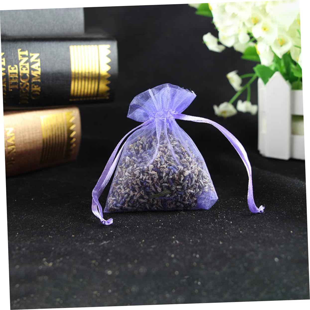 Gatuida 300pcs Lavender Organza Drawstring Bags Transparent Sheer Favor Pouches for Weddings Birthdays and Showers Bags for Sweets Jewelry and Goodies
