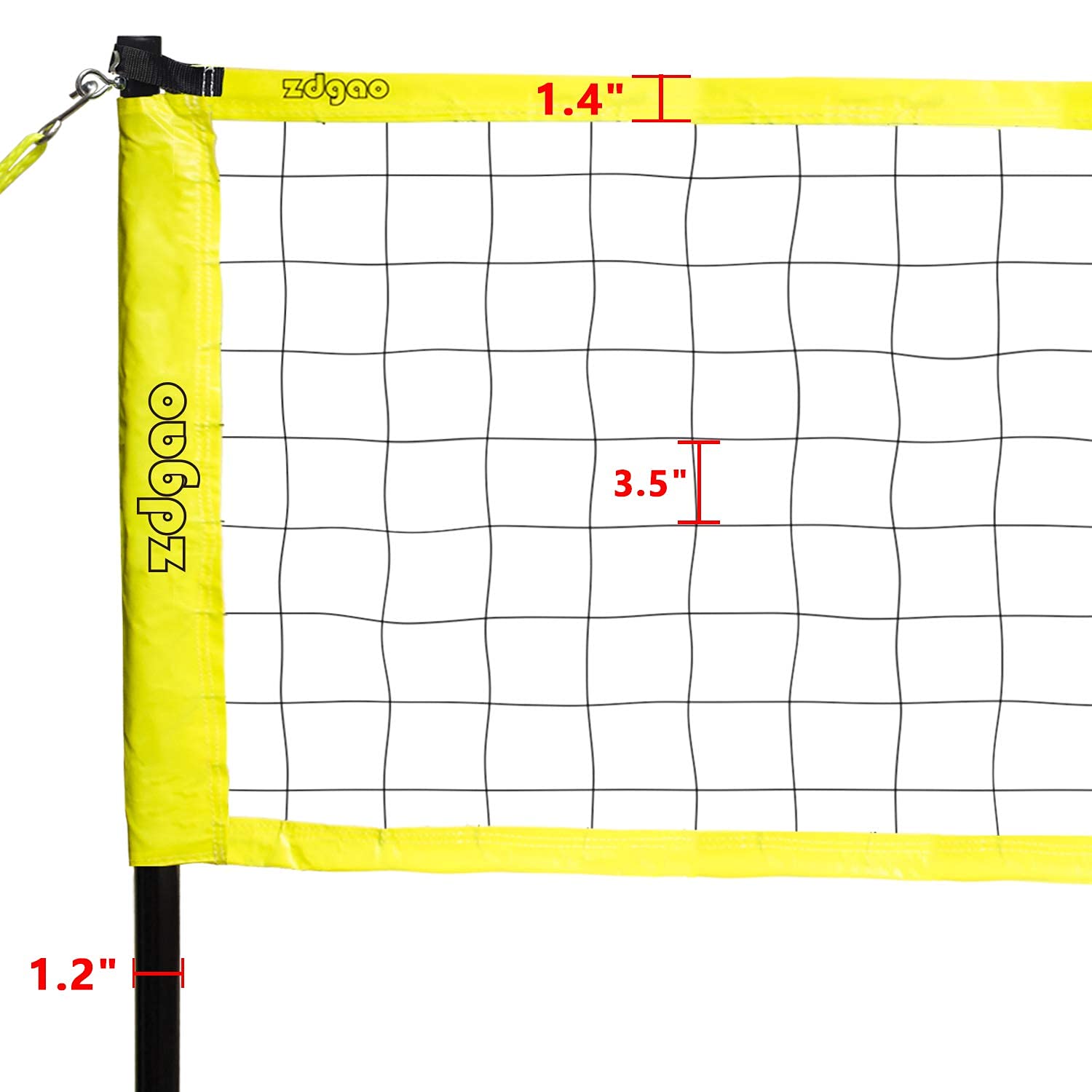 Zdgao Outdoor Portable Volleyball Net System Adjustable Height Poles