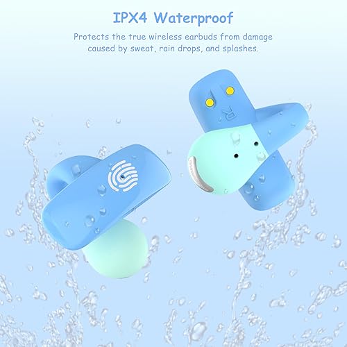 Miniatura 4 de BANIGIPA Auriculares inalámbricos para niños, audífonos inalámbricos Bluetooth 5.4 para niños, niñas y adolescentes, ligeros, cómodos, control de