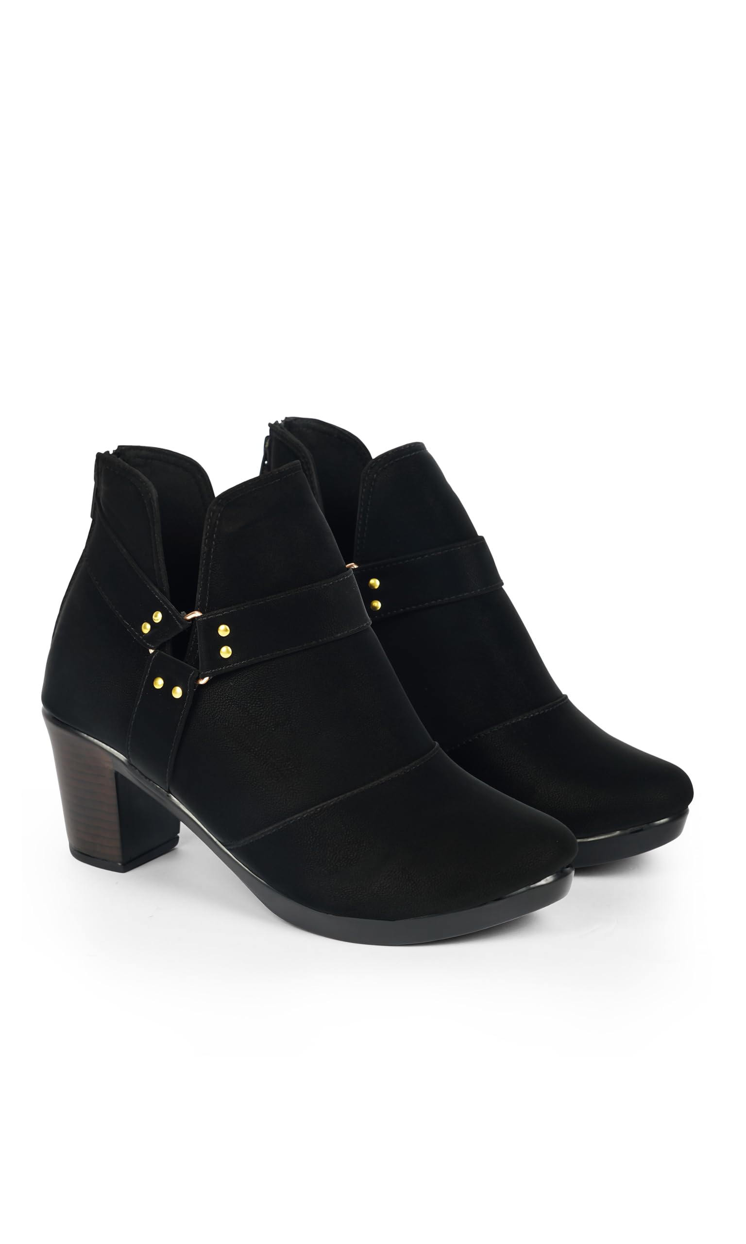 GLAMSTREET Women Vegan Leather Ankle Boot with CHUNKY HEEL, Backzip Zipper, Cushion Footbed, Black, Shoe Size - 7 (B0CRB2JXXX) Amazon Price History, Amazon Price Tracker