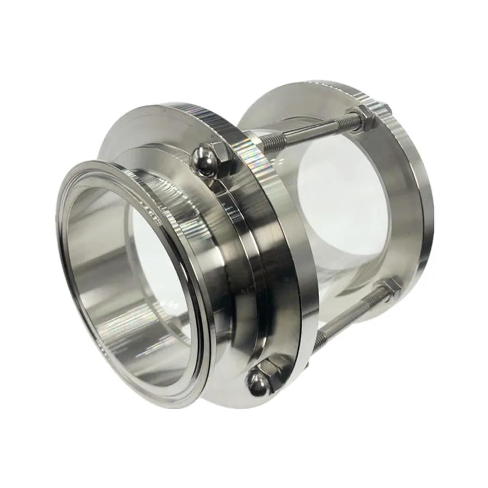 Qmiqxiws One Color 3,5" Tri Clamp Flow Sight Glass Diopter Fit 89Mm Pipe Od Sus 304 Stainless Steel Fitting