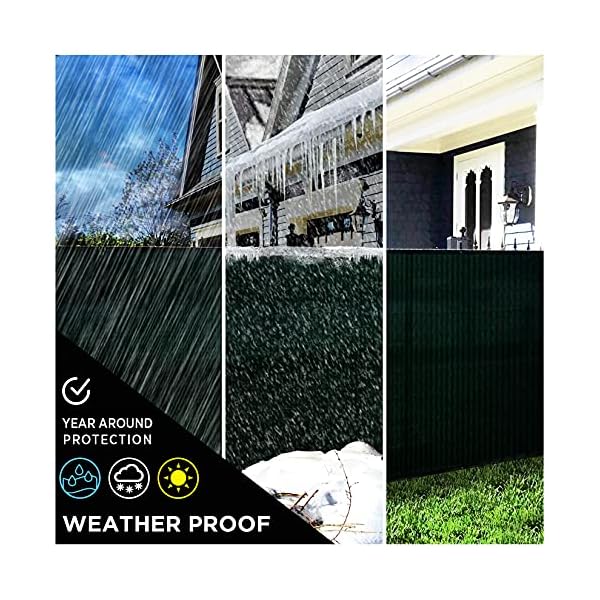 BOEN Sichtschutzzaun, Netzgewebe, Windschutzscheibe, mit verstärkten Aluminiumösen, für Gartenzaun oder jeden anderen… – Bild 4