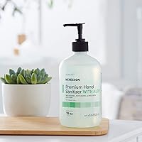 Vista 8 de McKesson Desinfectante de manos con aloe, botella de bomba de 18 onzas [paquete de 3] – 70% de alcohol etílico, aroma de agua de manantial, gel