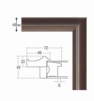 Amazon.co.jp: 【油額】油絵額・キャンバス額・木製油絵額・茶色