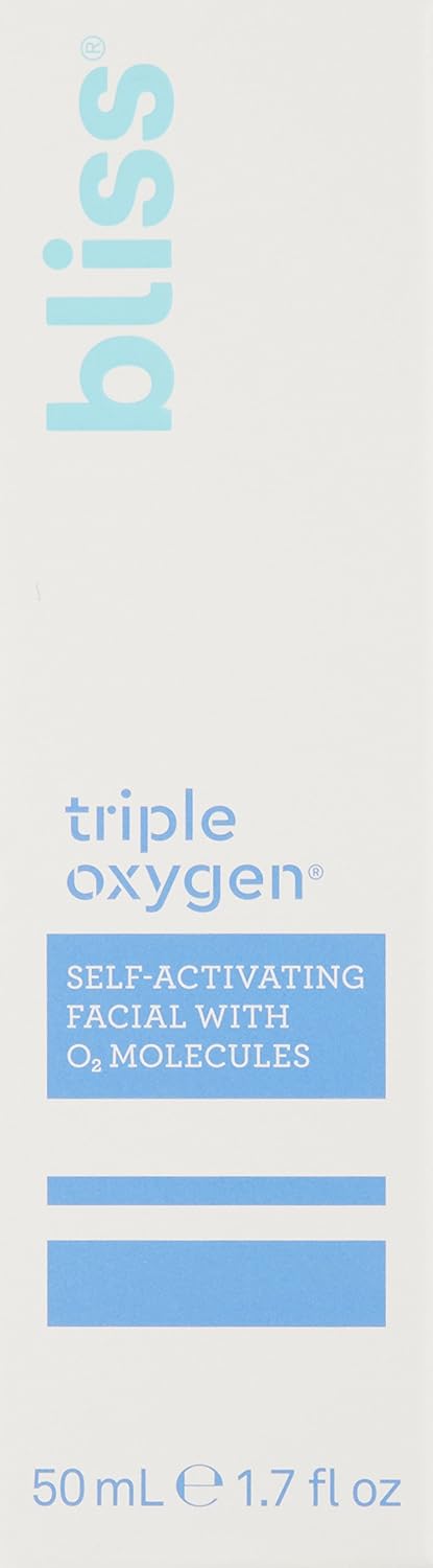 Bliss - Triple Oxygen Bubble Mask | Self-Activating Facial with O2 Molecules Cleanses, Detoxifies & Exfoliates | Leaves Skin Glowing & Energized | Vegan | Cruelty Free | Paraben Free | 1.7 fl. oz.