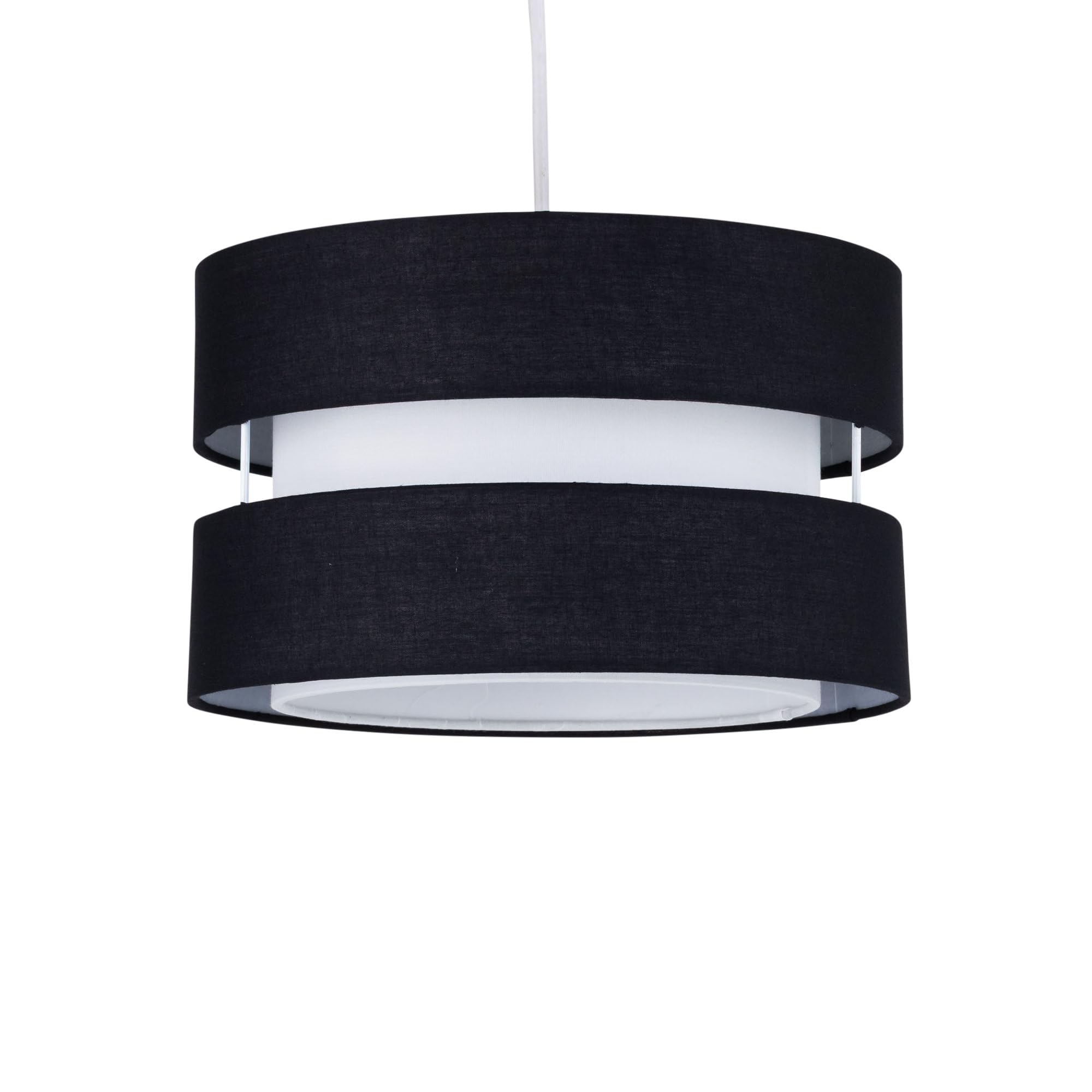 Black Ceiling Light Shade, Easy Fit Pendant Diameter 26cm โ image 1