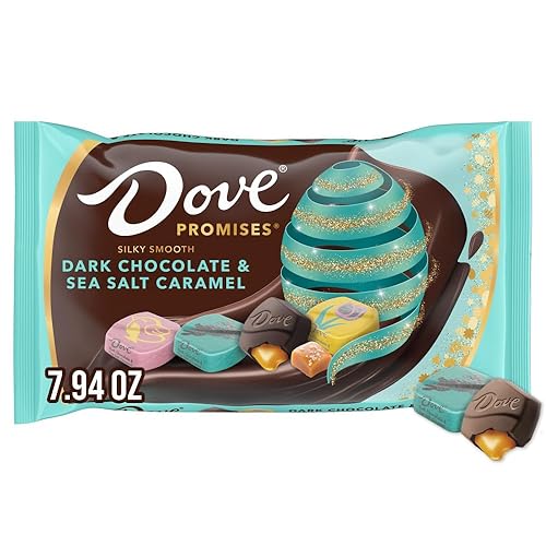 Dove Promises - Mezcla de caramelo suave y sedoso para primavera, sal marina de chocolate oscuro, 7.94 onzas