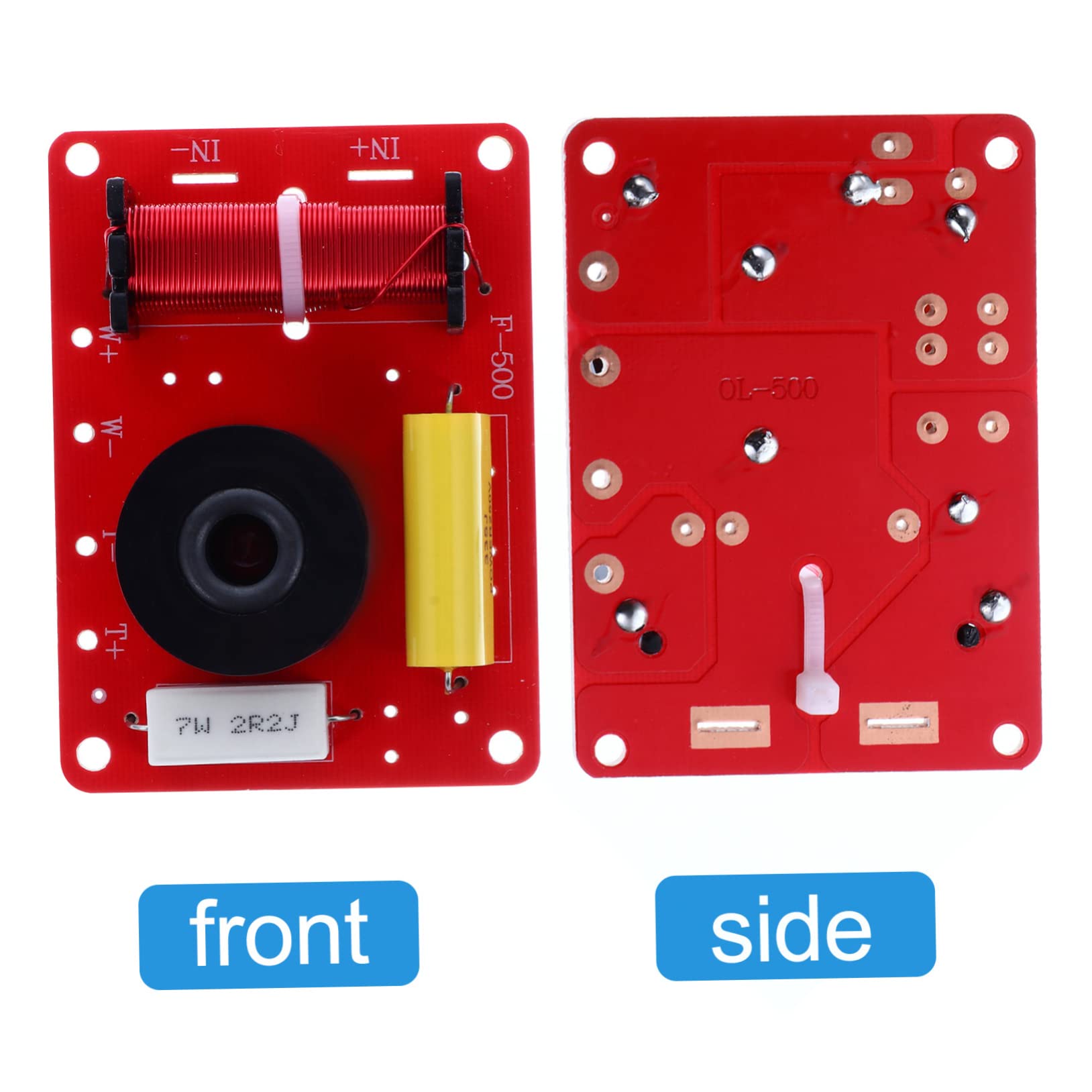 Uonlytech 2pièces Filtre De Crossover Audio pour Haut-parleurs Diviseur De Fréquence Treble Bass pour Système Audio Automobile Accessoire pour Amélioration Qualité Sonore