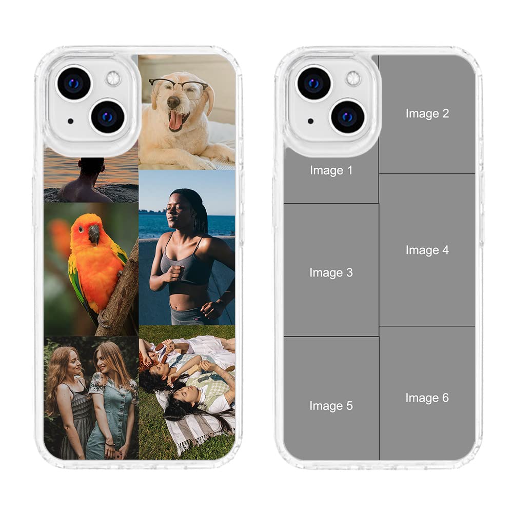 MXCUSTOM Custom Phone Case for Apple iPhone 13, Customized Personalized with Photo Image Text Picture Design Cases Cover [Clear Soft TPU Bumper+Hard