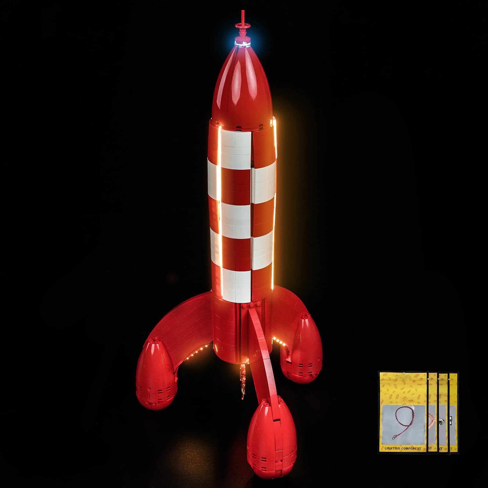 LocoLee Licht Kit kompatibel mit Lego Mondrakete 21367, (kein Modell, nur Licht) Dekorative Beleuchtung Set Compatible with Lego 21367 Moon Rocket