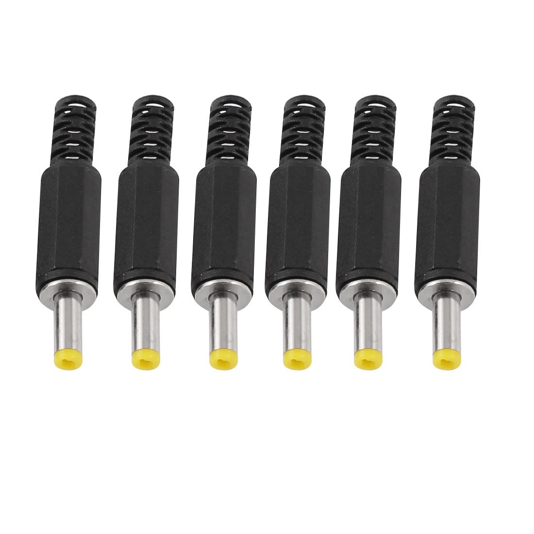 uxcell 6 pcs 4.0mm x 1.7mm dc power male jack solder type adapter inline connector socket