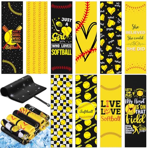 10 Pack Softball Cooling Towel with Buckle for Neck and Face 40