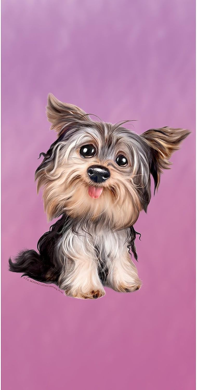CafePress PD Moreno's Yorkie 30"x60" Absorbent Cotton Back, Soft Beach, Pool Towel