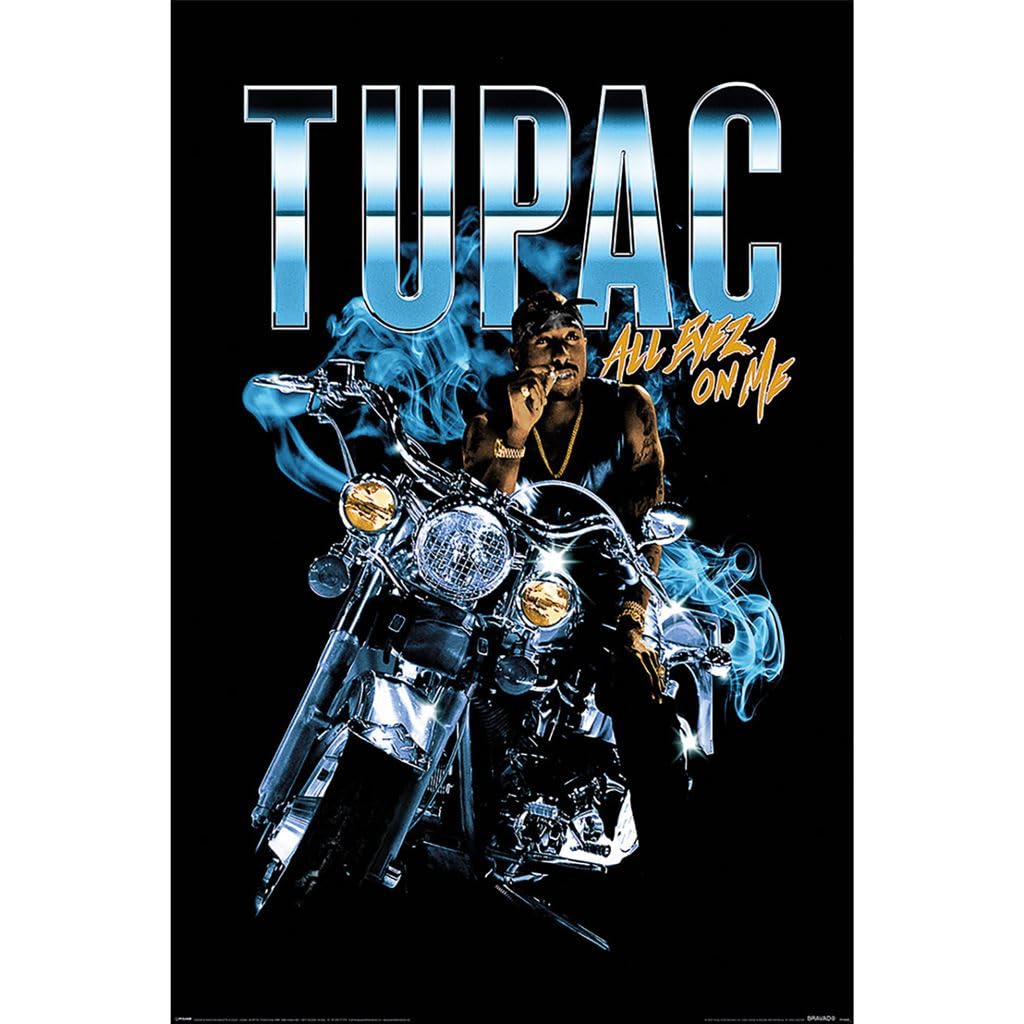 Pyramid International Multicolour Pyramid Tupac Shakur All Eyez On Me, 24 X 36 Inches