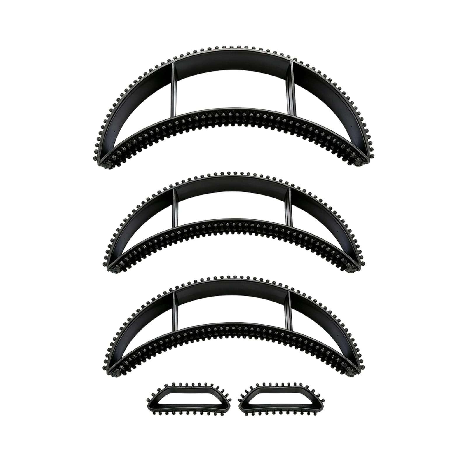 5PCS/ Set Bump It Black Styling Coiler Set Volume Hair Hair Accessory Hair Pumps Hair Bun Maker Bump It Up Volume Hair Base Pads Volume Insert Fluffy Hairdressing Tools for Women Girls