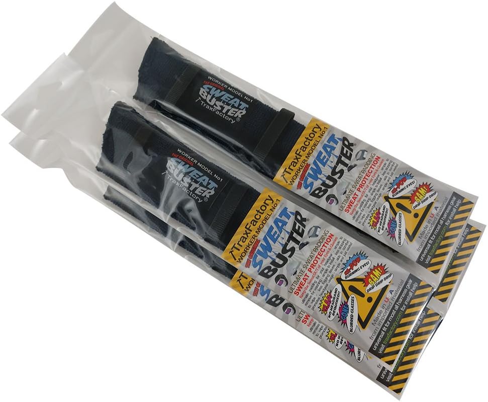 Trax Factory Sweat Buster Worker Model 4 Pack Sweatband for Hard Hats Welding Helmets face Shields Any Harness Head Gear Made in USA