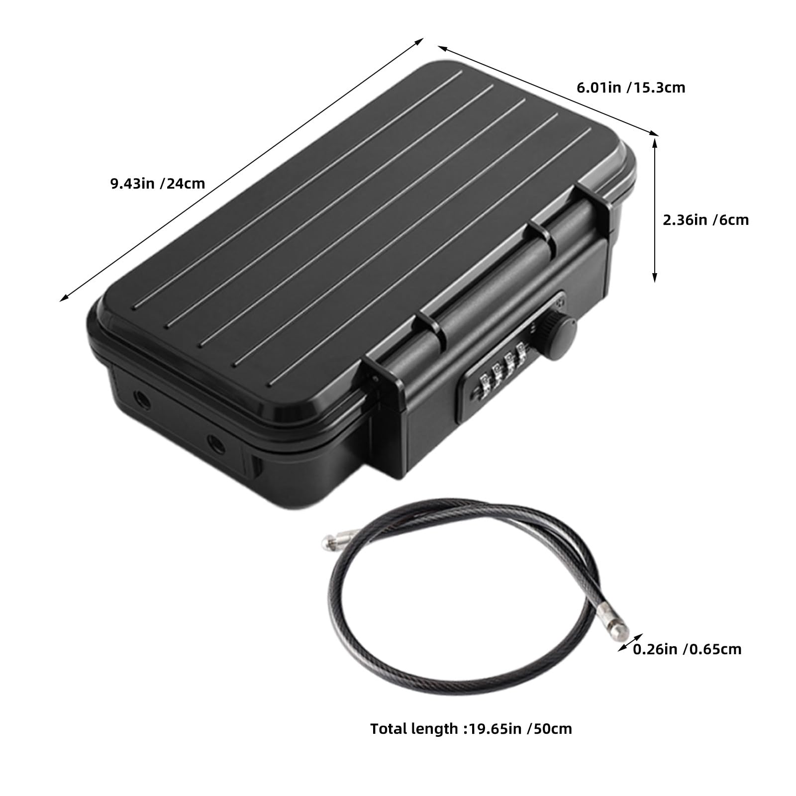 SUPVOX Cassetta di Sicurezza Portatile da Viaggio Cassetta di Sicurezza Personale Lucchetto Combinazione e Resistente alle Cadute per Spiaggia Hotel Auto e Casa