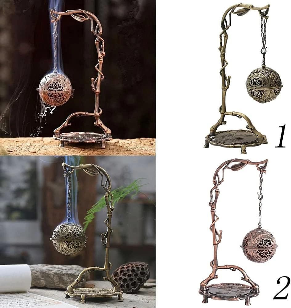 Chinese Dragon Hanging Backflow Incense Burner Bedroom Decor Car Office Ornament ~Bronze