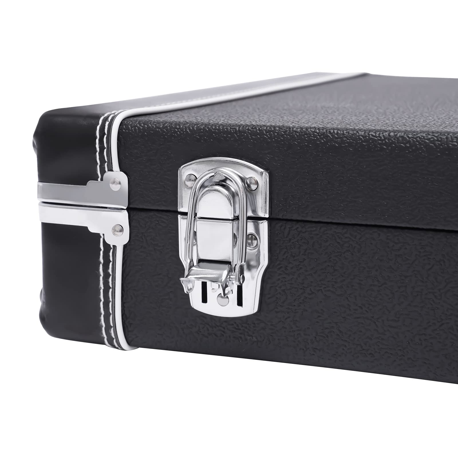 Custodia rigida per chitarra elettrica, portatile, rettangolare, in legno, per chitarra elettrica Tele Fender e Ebenezer, ecc, nero, 105*36*11cm/41.34*14.17*4.33inch, valigetta