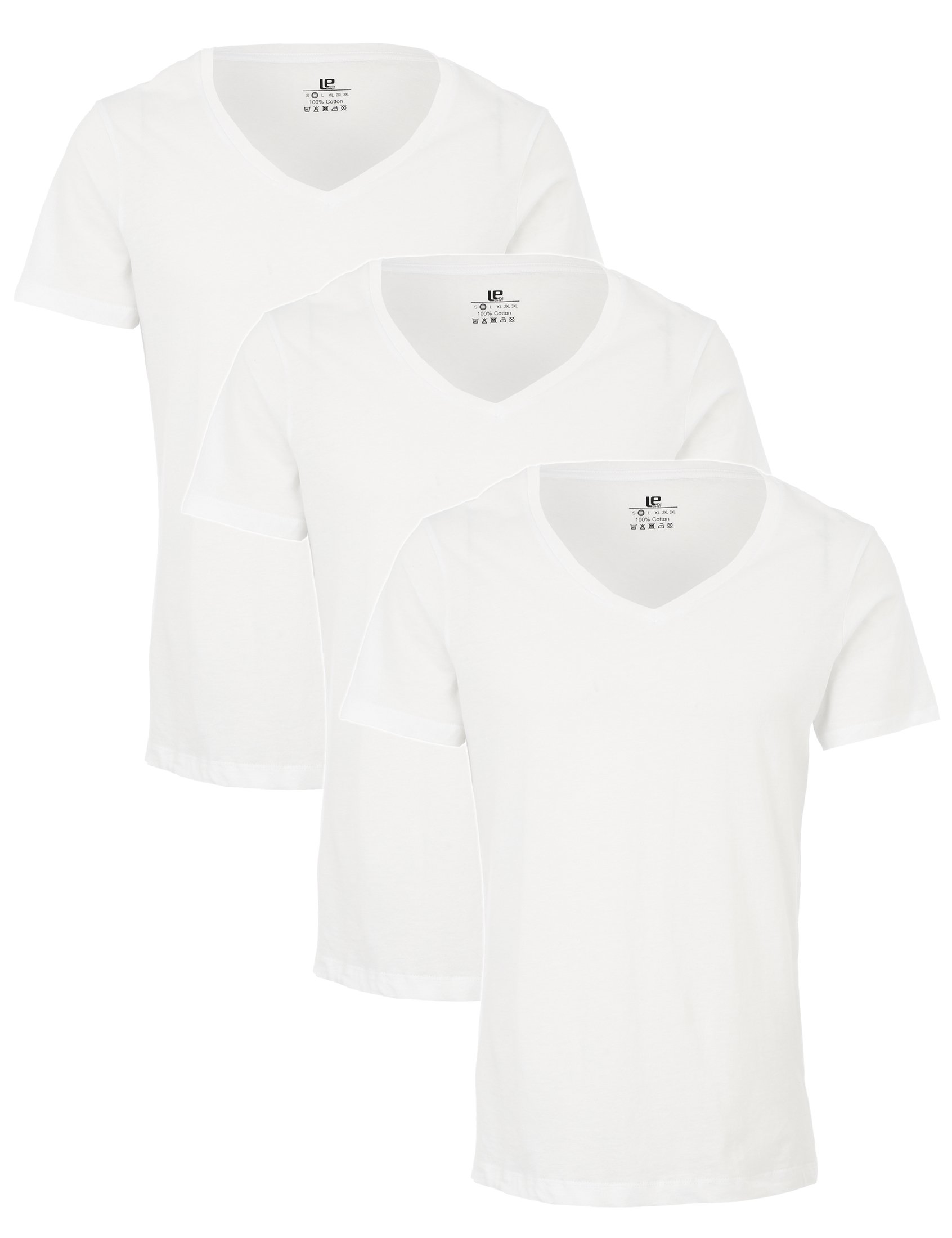 Lower East Men's T-shirts V-neck, Pack of 3