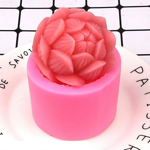 Miniatura 7 de Molde de silicona de flor de loto 3D  Molde de loto MoldFun para fondant, vela, jabón hecho a mano, barra de loción, bomba de baño, cera (color