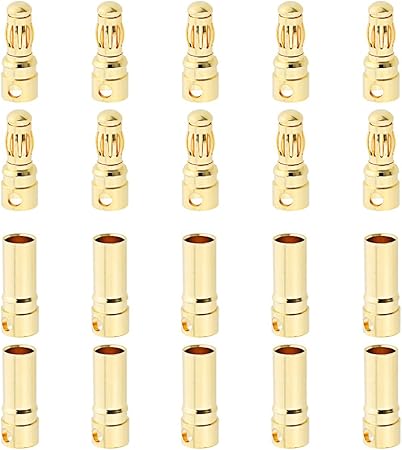 Hobbypark 10 Sets Female Male 3.5mm Gold Bullet Banana Connectors RC ESC LIPO Battery Device Electric Motor Wire Parts