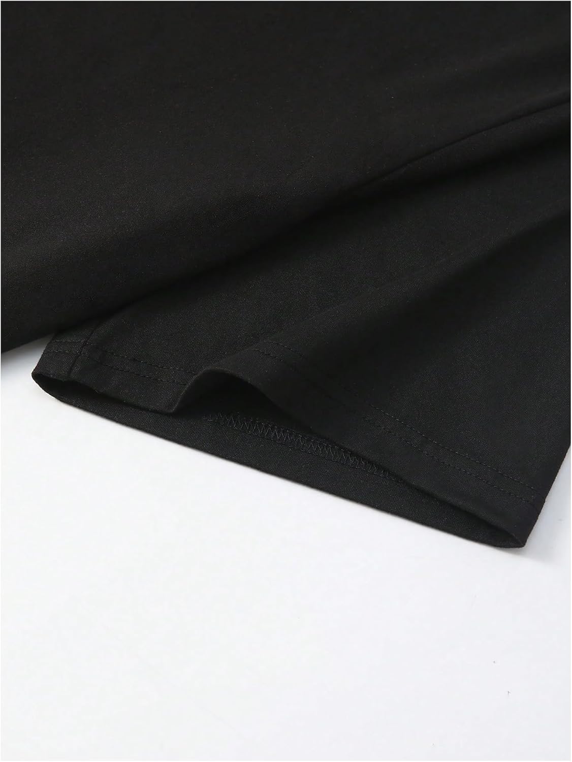 SHENHE Women's Off The Shoulder Oversized Bow Graphic Tee Shirt Short Sleeve Y2k Top Black Small - Image 5