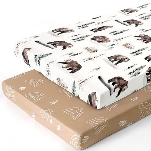 Miniatura 2 de Juego de 2 sábanas elásticas de punto de jersey ultra suave tamaño de juego y juego de 2 unidades portátilesminicunas se adaptan a colchones de