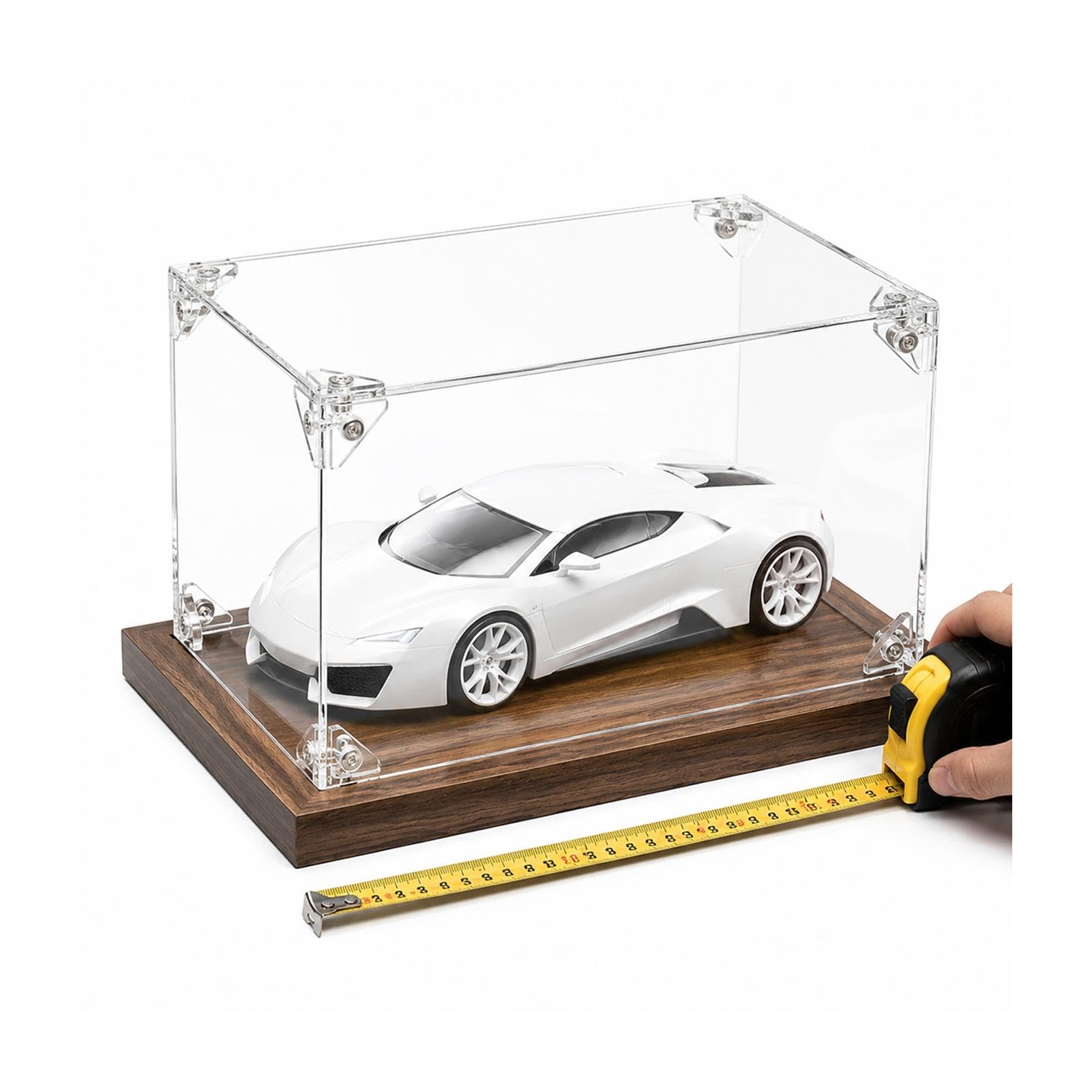Caja Expositora para Miniaturas con Base De Madera, Personalizable