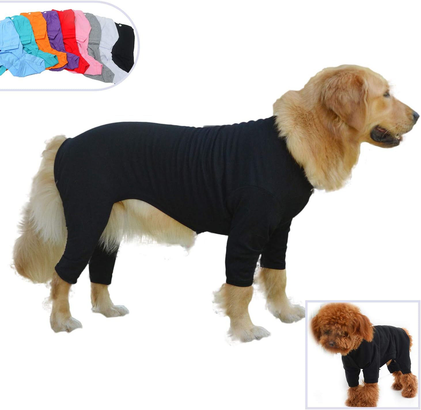 Lovelonglong Four Feet Dog Lightweight Pajamas, Pure