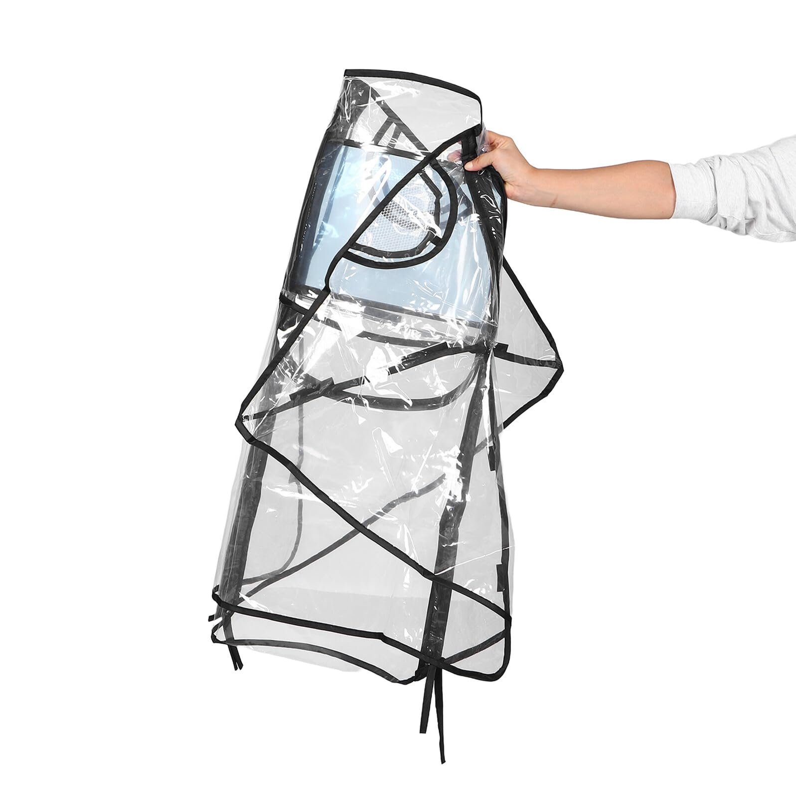 TOYANDONA Regenschutz für Kinderwagen und Bollerwagen Winddicht Transparente Abdeckung Atmungsaktiv Passgenau für Babys und Kleinkinder