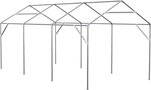 Miniatura 8 de Outsunny Tienda de campaña resistente de 19.7 x 9.7 pies con paredes laterales extraíbles y puertas dobles, tienda de campaña grande con toldo