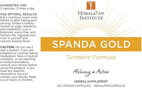 Miniatura 2 de Himalayan Institute Spanda Gold Cúrcuma Fórmula 120 Cápsulas