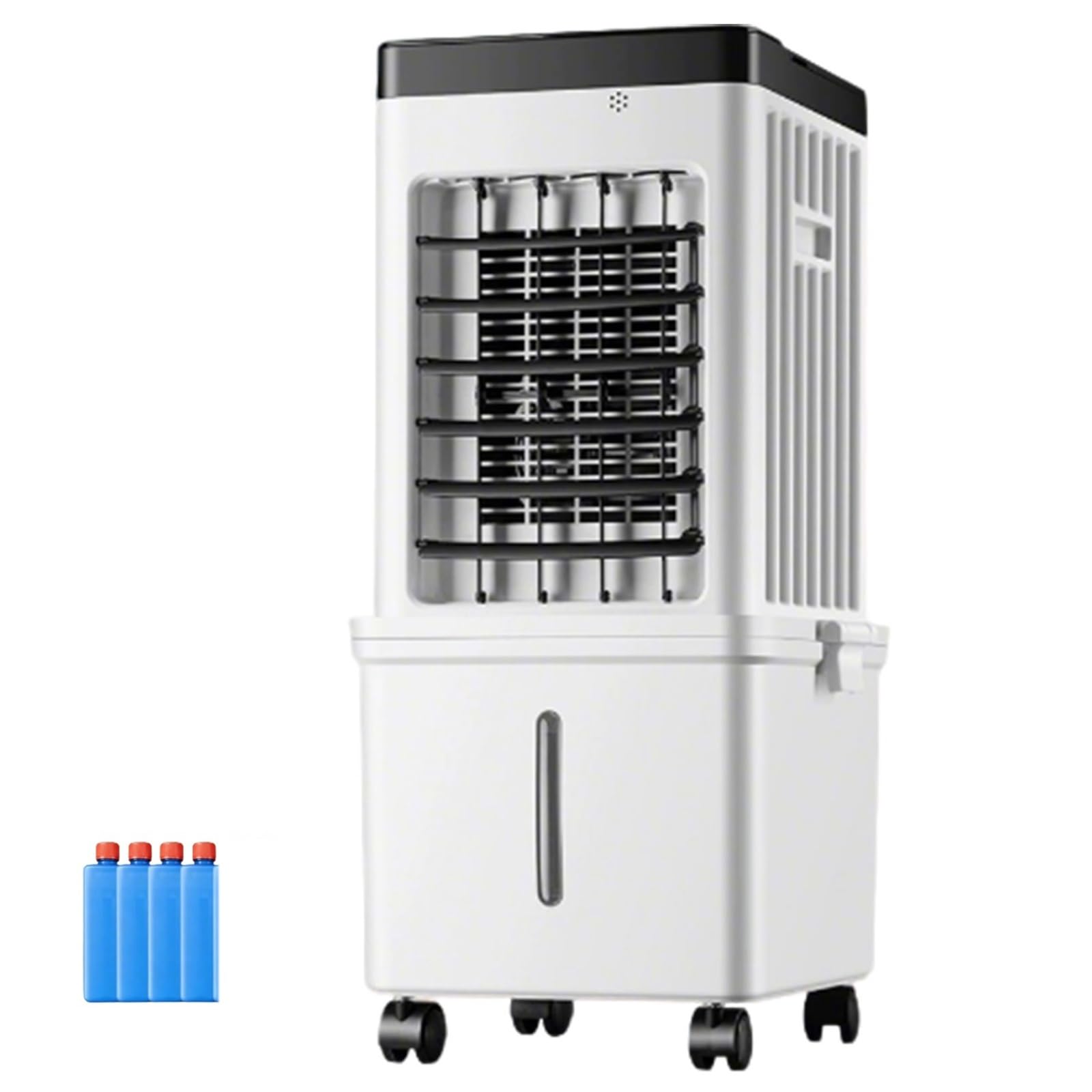 Enfriador de Aire con Control Remoto, 15 L Depósito de Agua Extraíble, 3 Velocidades, Oscilación de 90°, Enfriador Evaporativo para Dormitorios y Habitaciones
