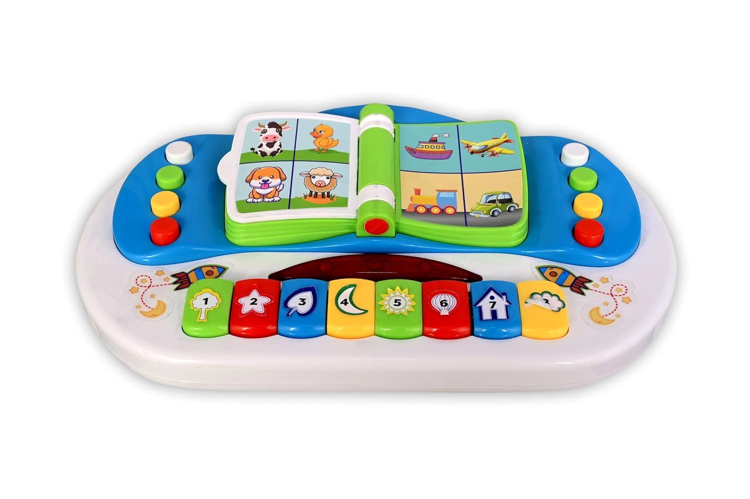 Brand Conquer Musical Piano Book with Lights Learning Educational Interactive Infant Toddler Kids Toy - Multicolor (B0D8Y9WCKZ) Amazon Price History, Amazon Price Tracker