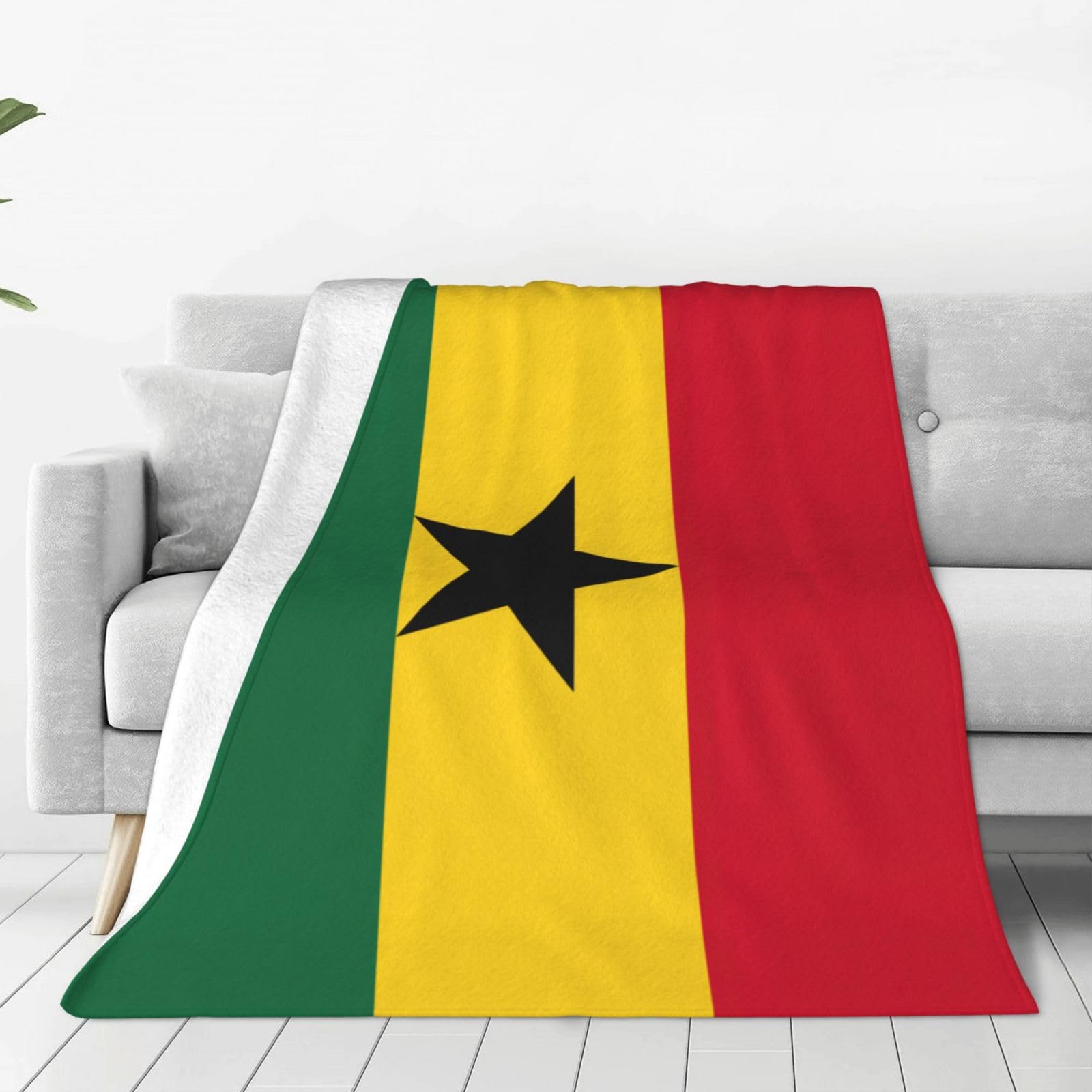 Couverture polaire Ghana douce pour un confort thermique optimal sur lit et canapé