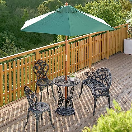 タカショー ガーデンテーブルセット テーブルセットローズ 青銅色 60Φ アルミニウム・鋳鉄 SGT 華やかなバラのモチーフ 屋外 ベランダ SGT-15VN 19枚目