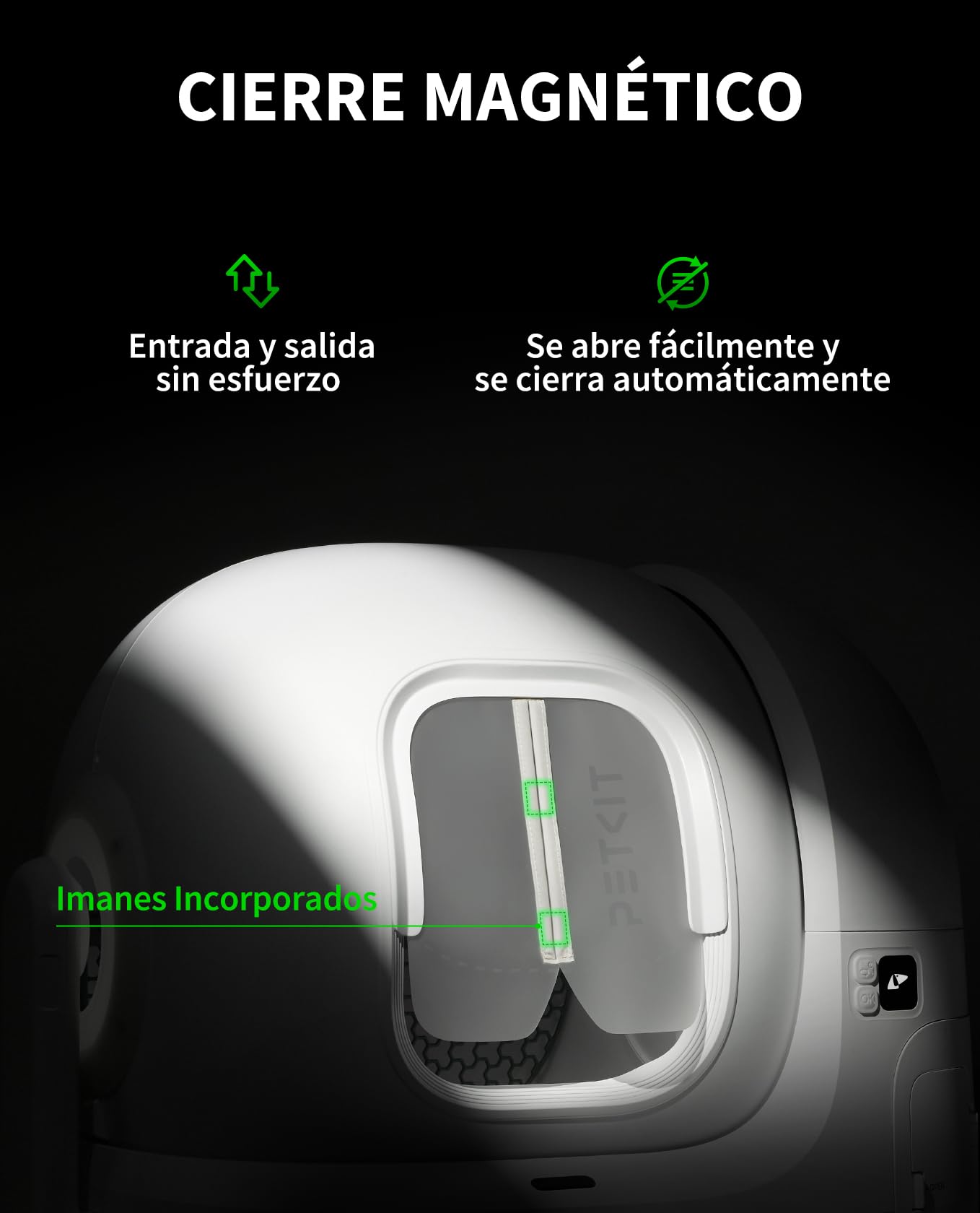 PETKIT Cortina Magnética 2.0, para Arenero Gatos Autolimpiable Pura MAX 2 y PUROBOT MAX Pro, a Prueba de Polvo, Reduce los Rastros de Arena, Duradero, Fácil de Limpiar, No para PUROBOT MAX Pro 2