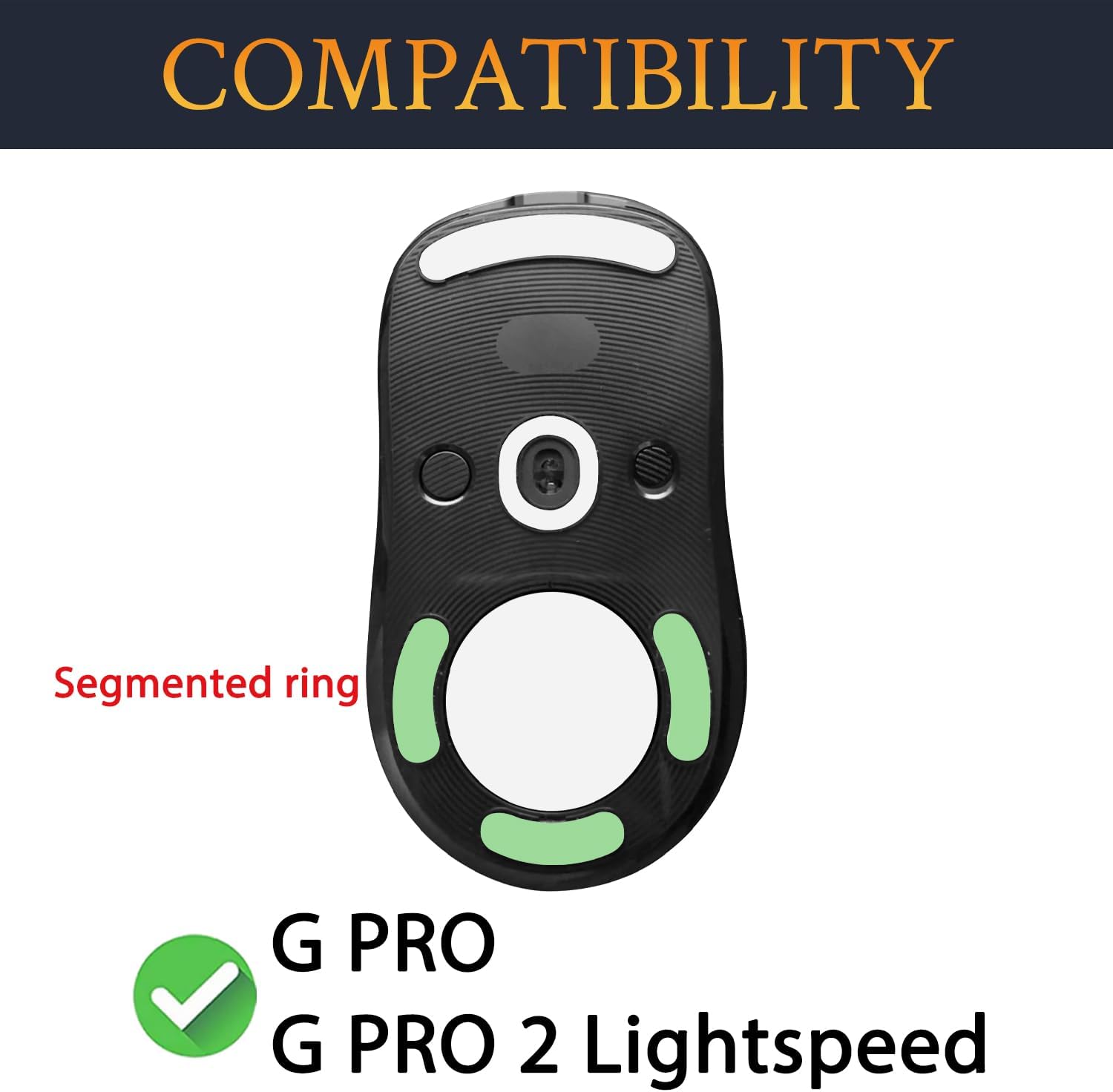 SOULWIT Mouse Skates for GPro/GPro 2 Lightspeed - Black image 2
