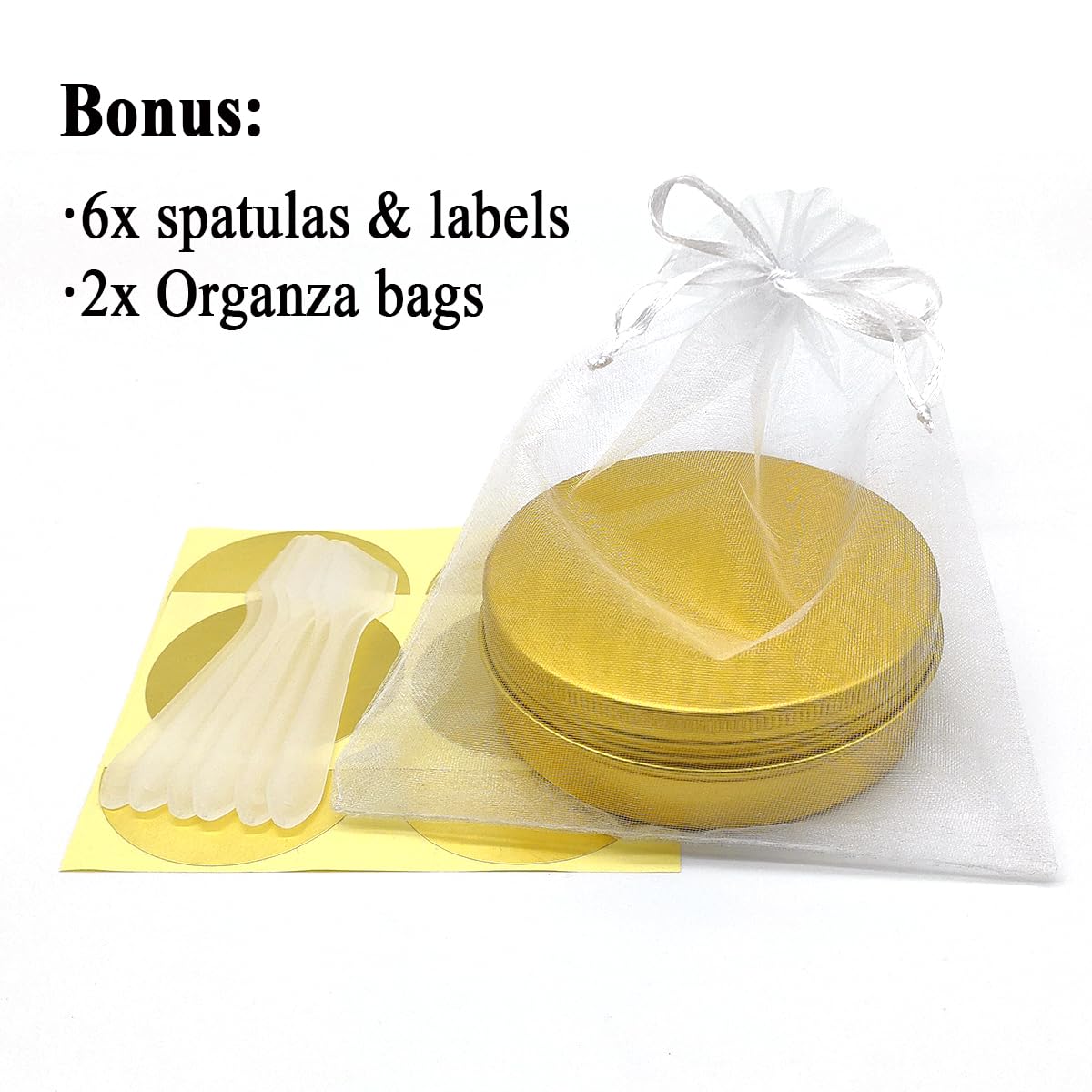 Lot de 6 bocaux en aluminium de 100 ml, contenants vides pour échantillons de voyage de 100 g avec couvercle à vis, boîtes en métal doré de 100 g pour DIY, baumes à lèvres, crème de visage