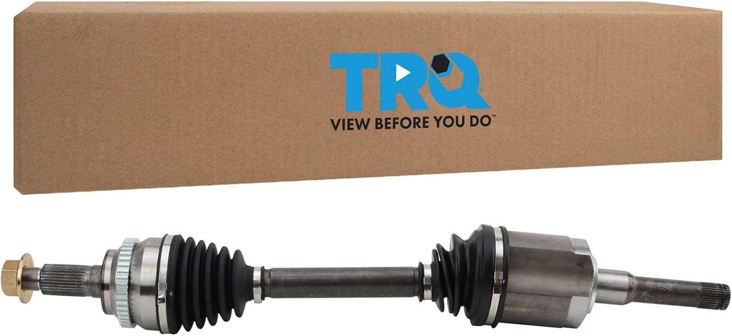 TRQ Front Left CV Axle Assembly Driver Side Steel Neoprene Boot Compatible with 2012-2014 Ford Edge L4 2.0L