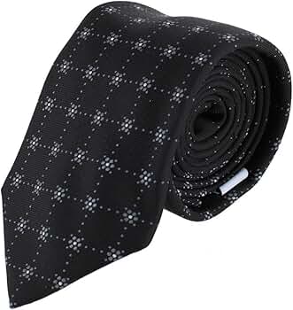 【GRANCY】　Button Design Necktie Black Decadence Paisley Necktie | Skinny, Knotty, Classic Widths