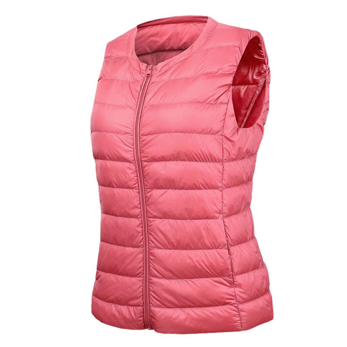 Chaleco corto sin mangas mujer de invierno rosa para oficina 3