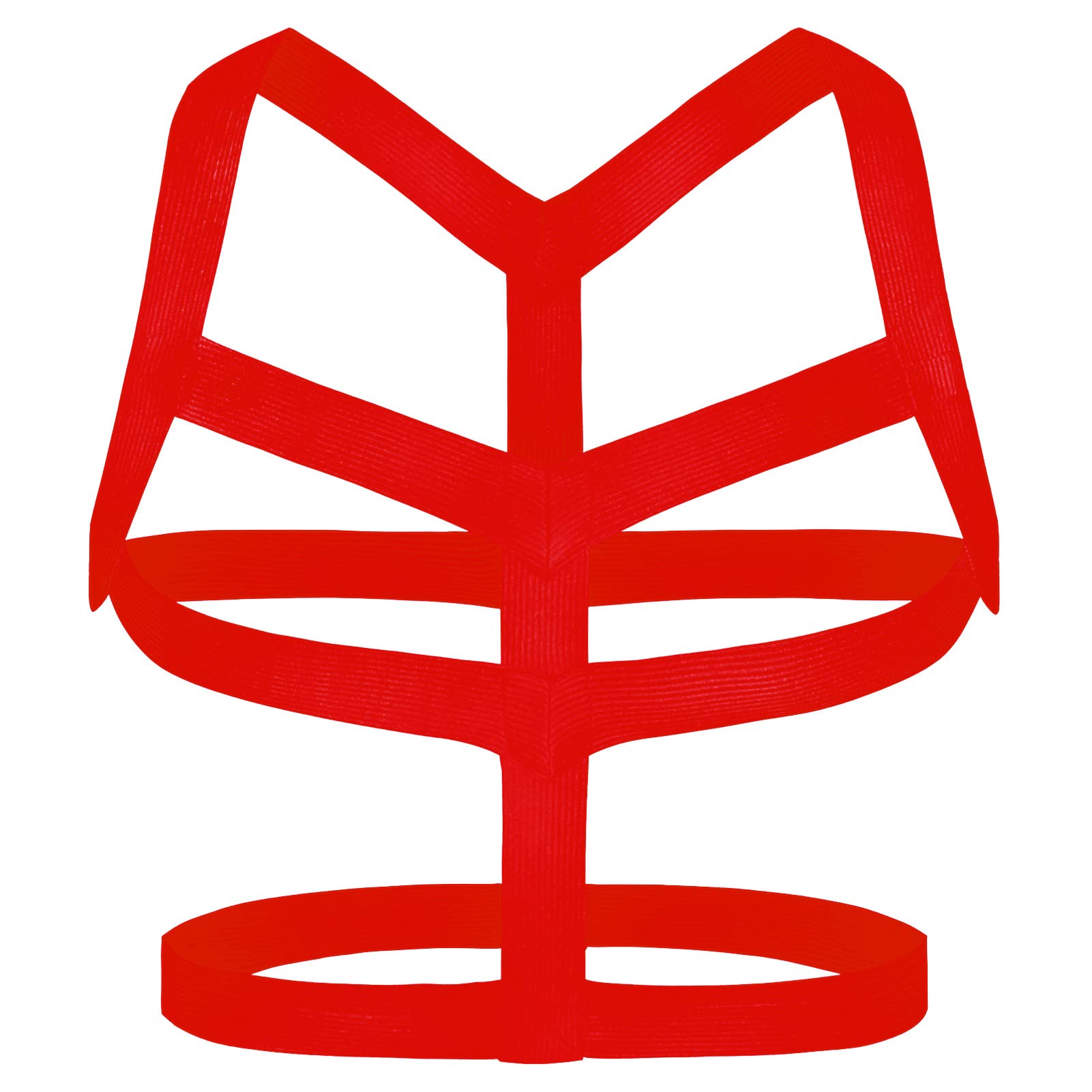 Men's Half Body Chest Harness Belt Elastic Halter Muscle Belt Clubwear Shoulder Straps Party Dance Costume (Red,One Size)