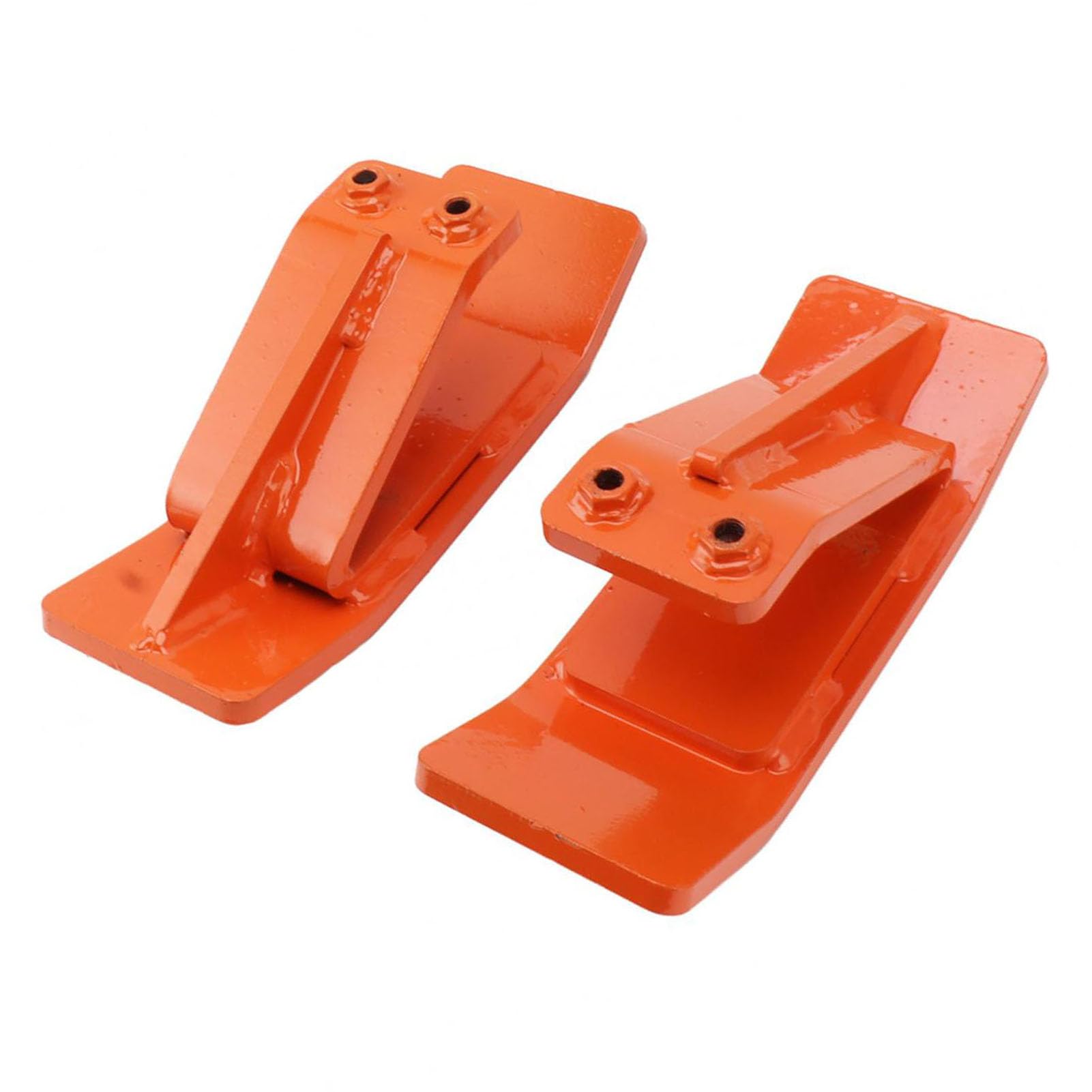 Asixxsix Protector de Cubo para Tractor, Accesorio de Cubo de Acero de 0,4 Pulgadas de Grosor, Protector de Bordes de esquí con Tuercas de Seguridad Dobles, Pernos, Llave en Forma de L para Césped,