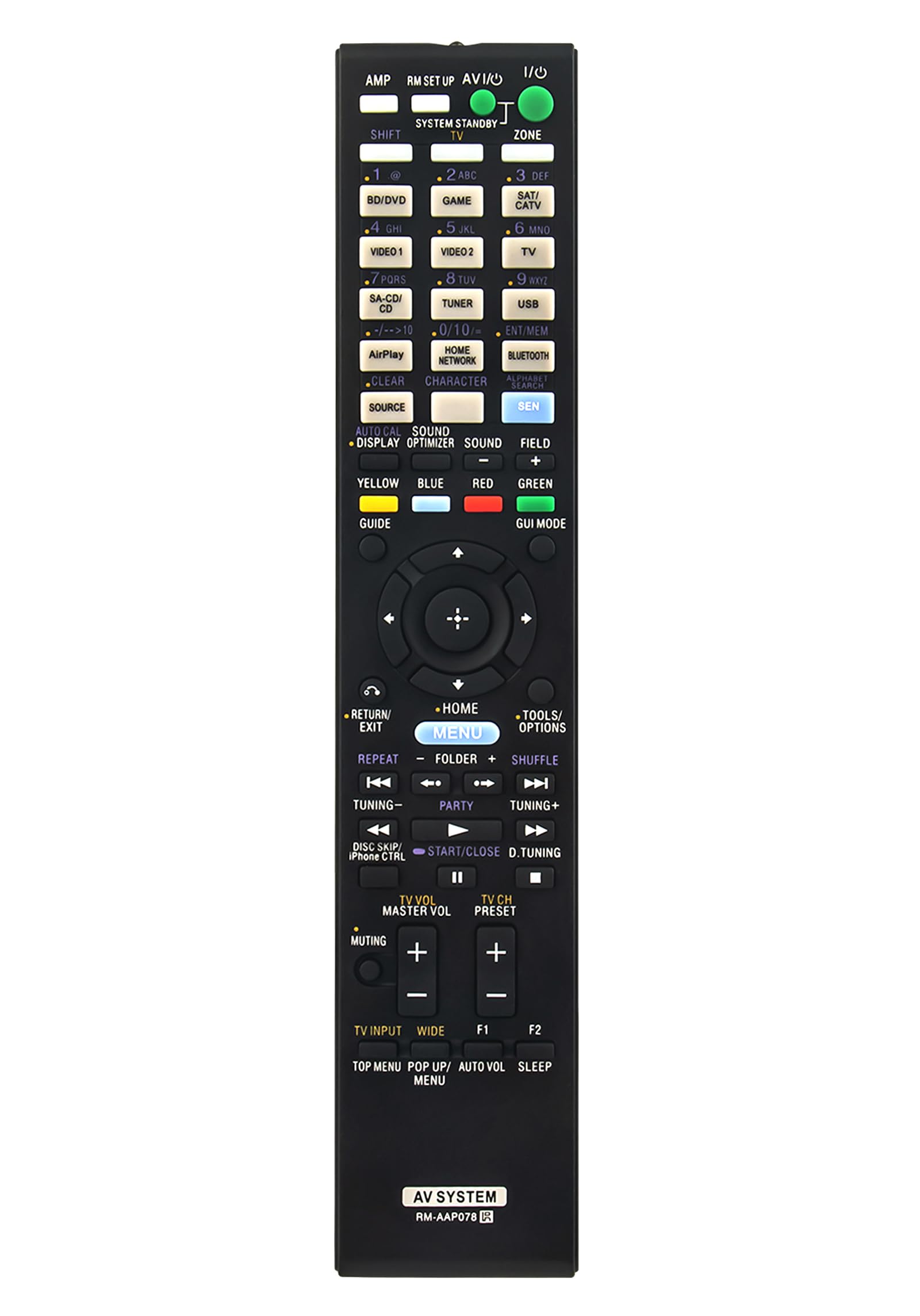 Télécommande de rechange RM-AAP078 pour appareil Sony STR-DN1030 - 5