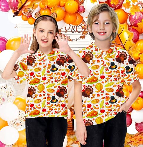 Image of AOBUTE Kids 4th of July Polo American Flag Short Sleeve Button Down Shirts Tops 3-14 Years