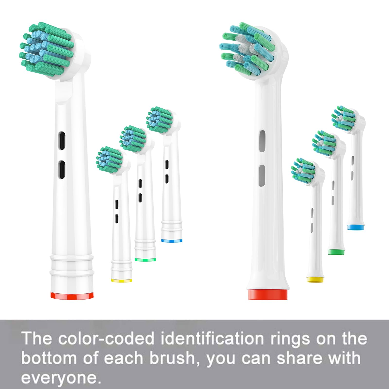 Juego de 8 Cabezales de Cepillo de Dientes de Repuesto GENKENT Compatible con Oral B Braun Pro 1000/500/1500/3000/5000/6000 Cross Action Head