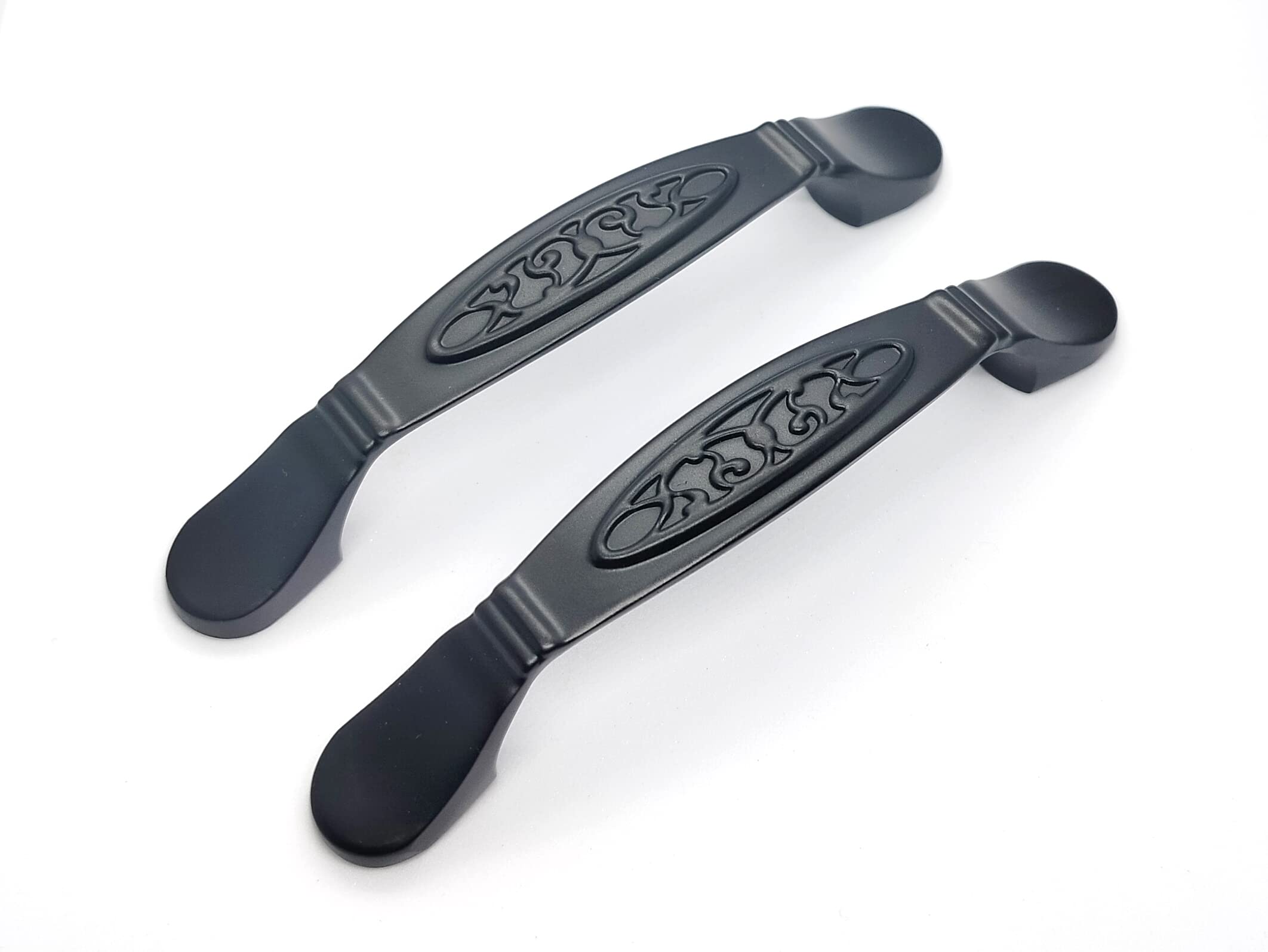 Techlife's (Pack of 2) Black Matte Finish Handle for Kitchen cabinets/Door Handle/Drawer Handle/Pull Handle/Window Handle for Home Furniture and Home Improvement. (Size 128mm.)