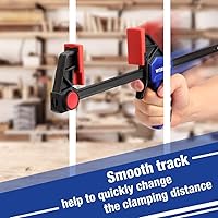 Vista 6 de WORKPRO Bar Clamps for Woodworking, 10-Pack One-Handed Clamp/Spreader